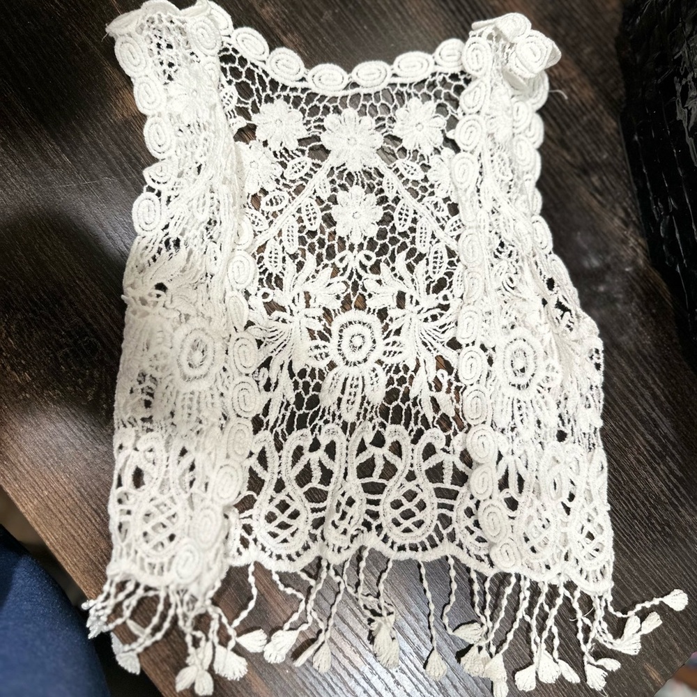 Cute little boho toddler vest size 2t 3t 4t one size